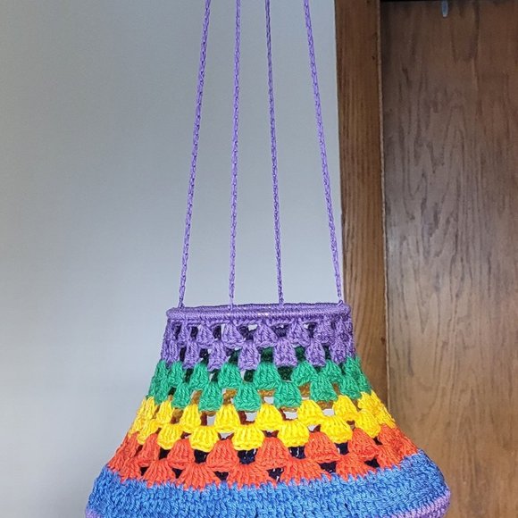 Handmade crochet hanging lantern - Picture 5 of 6